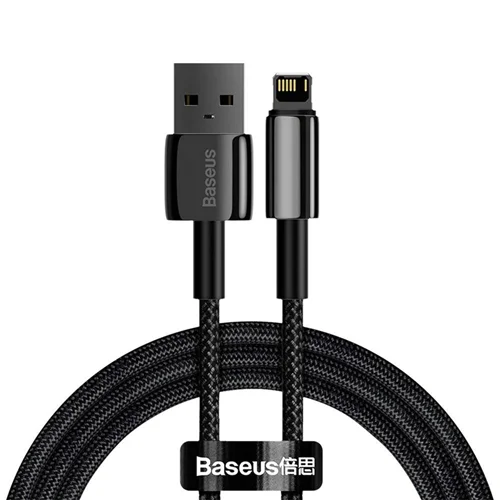 کابل تبدیل USB به لایتنینگ بیسوس مدل Tungsten Gold طول 2 متر