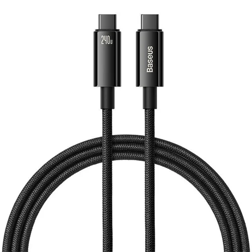 کابل تبدیل USB-C به USB-C بیسوس مدل Tungsten Gold 240W طول 3 متر