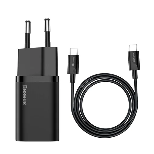 شارژر دیواری ۲۵ وات بیسوس مدل Quick Charger 25W به همراه کابل تبدیل USB-C