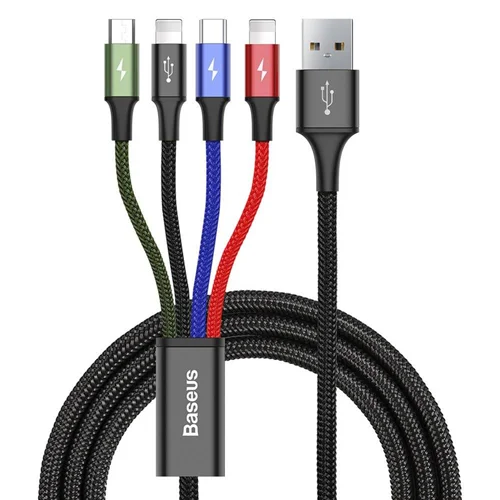 کابل شارژ چهار سر بیسوس مدل Rapid Series 4 in 1 طول 1.2 متر