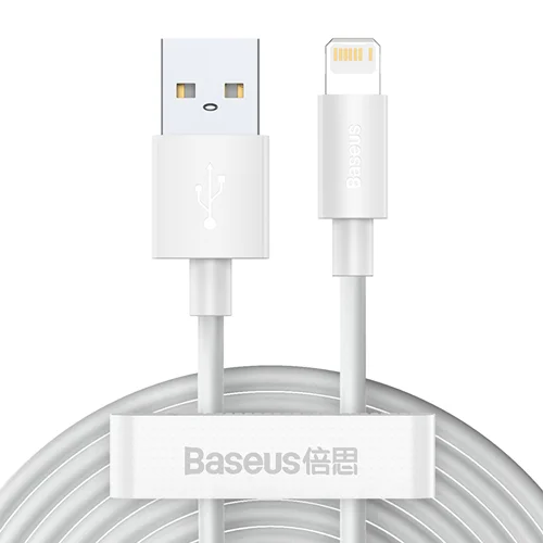 پک 2عددی کابل تبدیل USB به لایتنینگ بیسوس مدل Simple Wisdom طول 1.5 متر