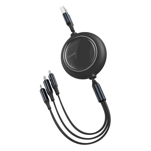 کابل تبدیل USB به USB-C/microUSB /لایتنینگ باسئوس مدل CAMLT-MJ01 طول 1.2 متر