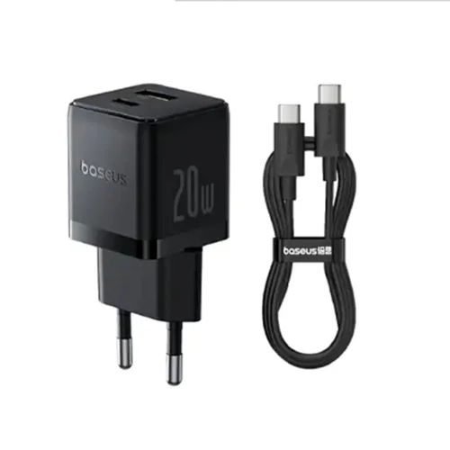 شارژر دیواری 20 وات بیسوس مدل Palm Fast Charger 20W به همراه کابل تبدیل تایپ سی