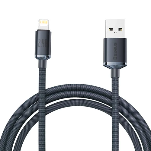 کابل تبدیل USB به لایتنینگ بیسوس مدل Crystal Shine طول 2 متر