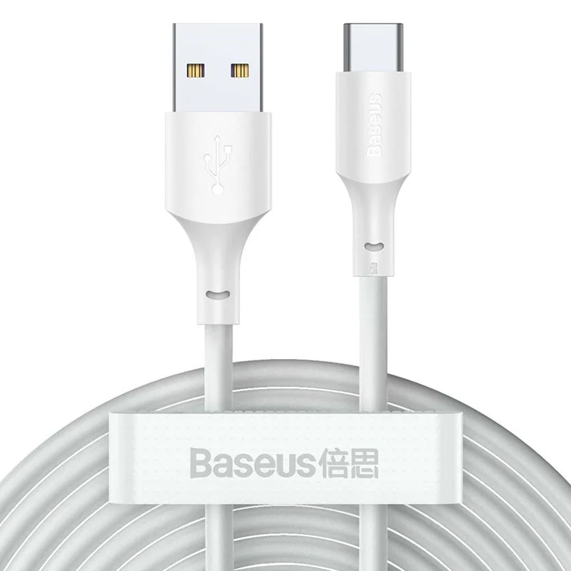 پک 2 عددی کابل تبدیل USB به USB-C بیسوس مدل Simple Wisdom طول 1.5 متر