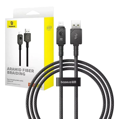 کابل تبدیل USB به لایتنینگ بیسوس مدل Unbreakable Series طول 1 متر