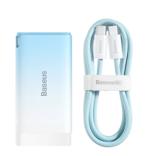 شارژر دیواری بیسوس مدل GAN3 PRO 65W به همراه کابل USB-C