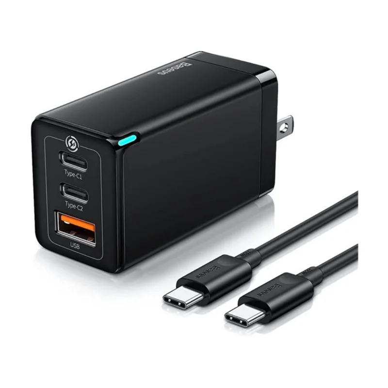 شارژر دیواری بیسوس مدل GaN2 Pro 65W به همراه کابل USB-C
