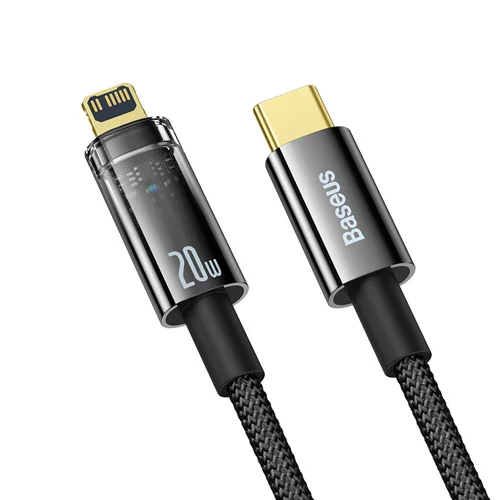کابل تبدیل USB-C به لایتنینگ بیسوس مدل Auto Power-Off طول 2 متر