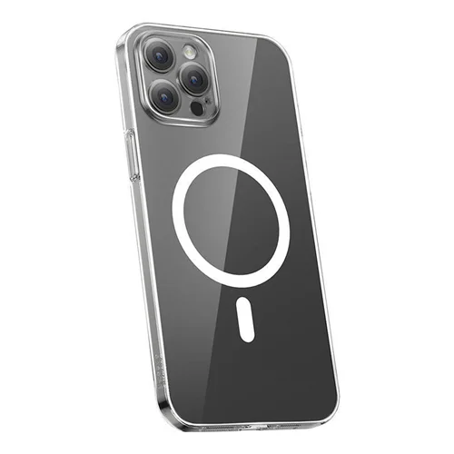 کاور موبایل بیسوس مدل Crystal Series Magnetic مناسب برای گوشی اپل iPhone 12 Pro Max به همراه محافظ صفحه نمایش
