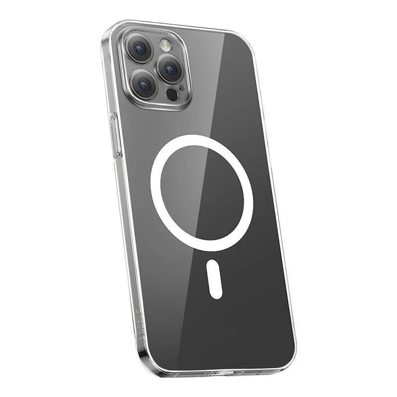 کاور موبایل بیسوس مدل Crystal Series Magnetic مناسب برای گوشی اپل iPhone 12 Pro Max به همراه محافظ صفحه نمایش