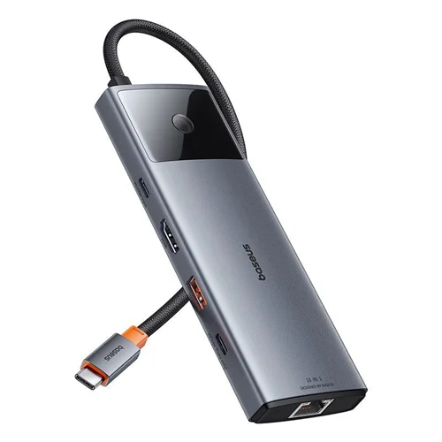 هاب 10 پورت USB-C بیسوس مدل Metal Gleam Series II BS-OH084