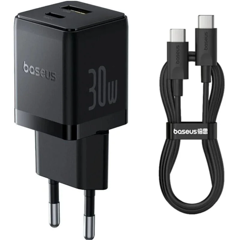 شارژر دیواری 30 وات بیسوس مدل Palm Fast Charger 30W به همراه کابل تبدیل تایپ سی