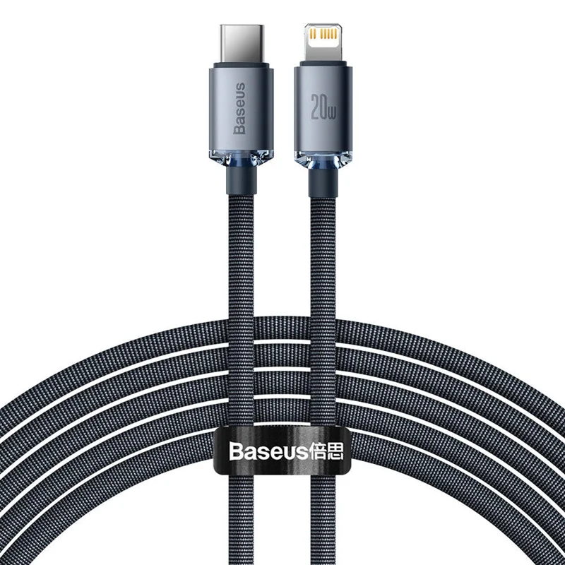 کابل USB-C به لایتنینگ بیسوس مدل Crystal Shine طول 2 متر