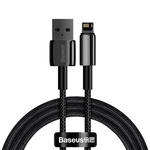 کابل تبدیل USB به لایتنینگ بیسوس مدل Tungsten Gold طول 1 متر