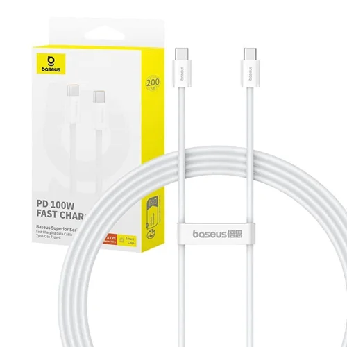 کابل تبدیل USB-C به USB-C بیسوس مدل Superior Series 2 100W طول 2 متر