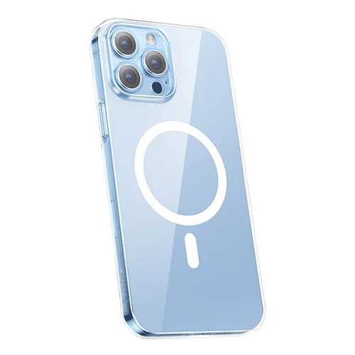 کاور مگ سیف بیسوس مدل Crystal Series مناسب برای گوشی اپل iPhone 13 Pro Max به همراه برچسب محافظ صفحه نمایش
