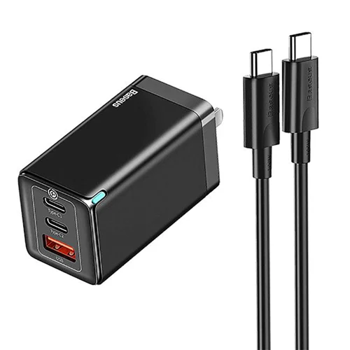 شارژر دیواری بیسوس مدل GAN5 PRO 65W به همراه کابل USB-C