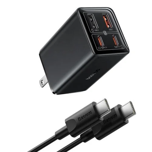 شارژر دیواری 65 وات بیسوس مدل GAN6 PRO 65W به همراه کابل USB-C